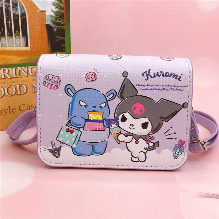 Wholesale PU Cartoon Printing Small Magnetic Buckle Adjustable Shoulder Strap Messenger Bag JDC-SD-YaLL001