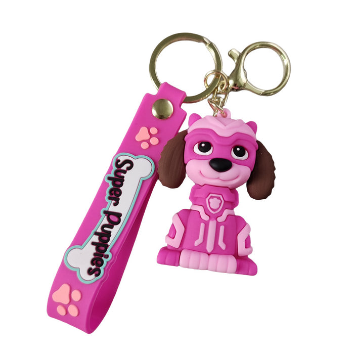 Wholesale Cartoon Dog Doll Silicone Keychain JDC-KC-ZhuoRan008