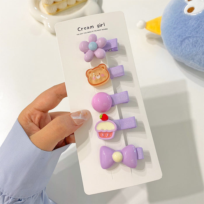 Wholesale Cute Fully Wrapped Cloth Baby Hair Clips Floral Princess Hair Accessory Boutique Resale