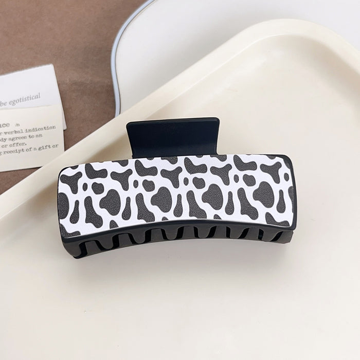 Wholesale Western Cowboy Style Retro Playing Card Hair Accessories Hairpin Leather Printed Shark Clip Grabber