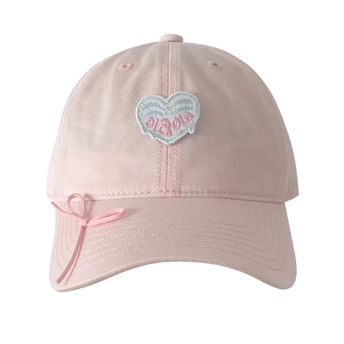 Wholesale Original Love Embroidered Duck Tongue Hat Bow Baseball Hat