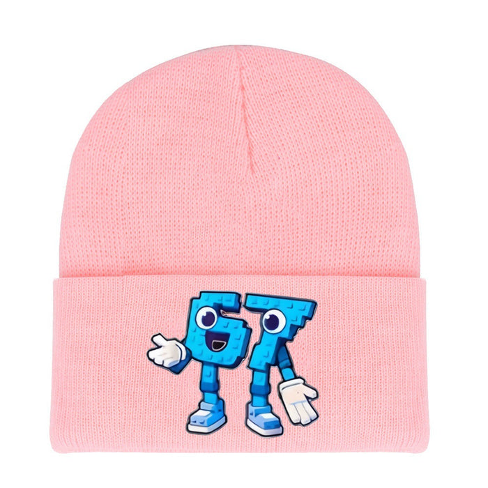 Wholesale Letter pattern knitted hat wool hat warm hat