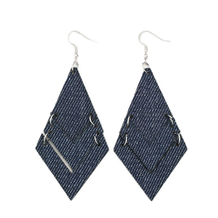 Wholesale geometric patchwork multi-layer fashion earrings