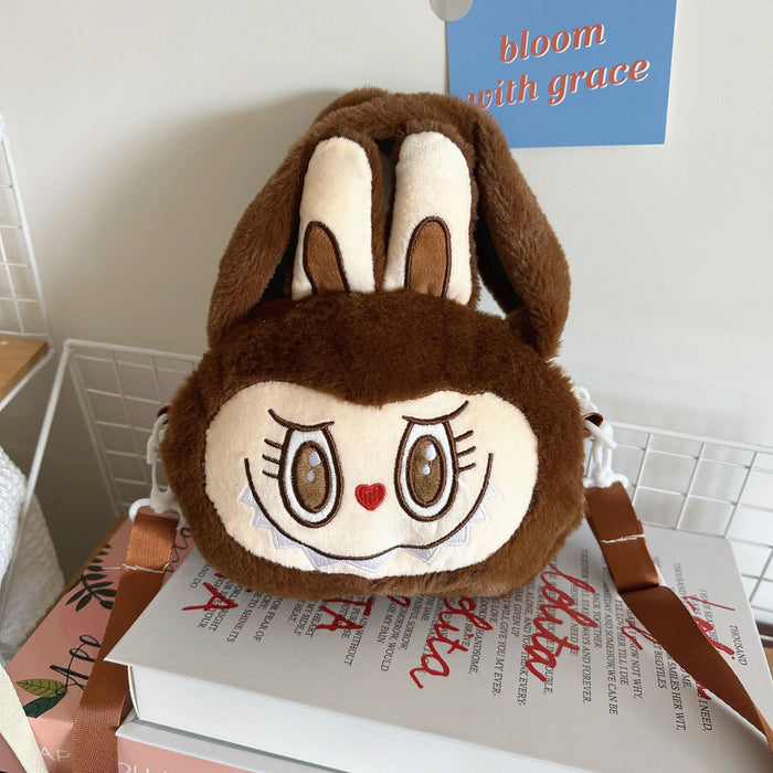 Wholesale Cartoon Cute Little Round Bag,  Cute Girl' s Autumn and Winter Hand-Carrying Mini Doll Bag,  Furry Cross-Body Coin Purse,  Grab Bag