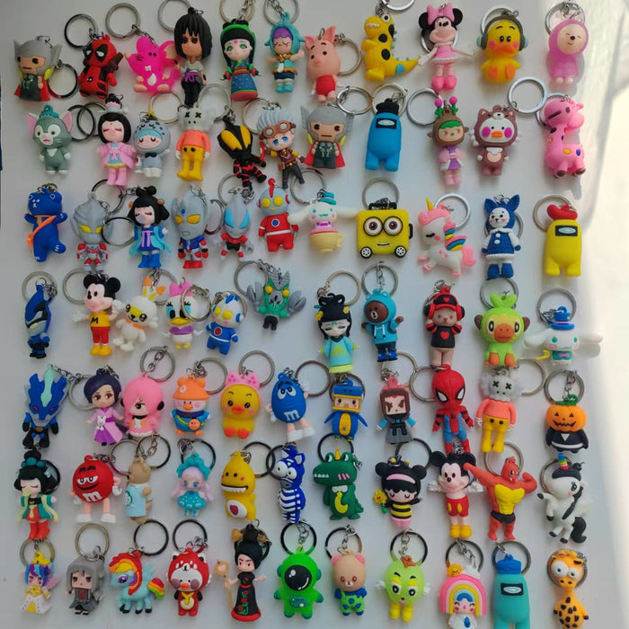 Wholesale Creative Cute Cartoon Keychain Small Pendant Bag Pendant Couple Car Accessories Backpack Pendant