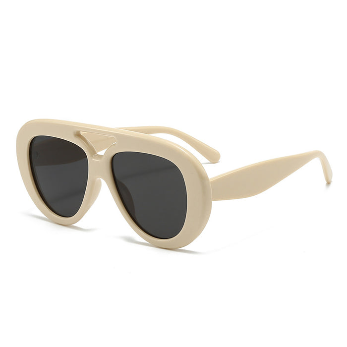 Wholesale Fashion Sunglasses Double Beam Large Frame UV resistant Sunscreen Sunglasses
