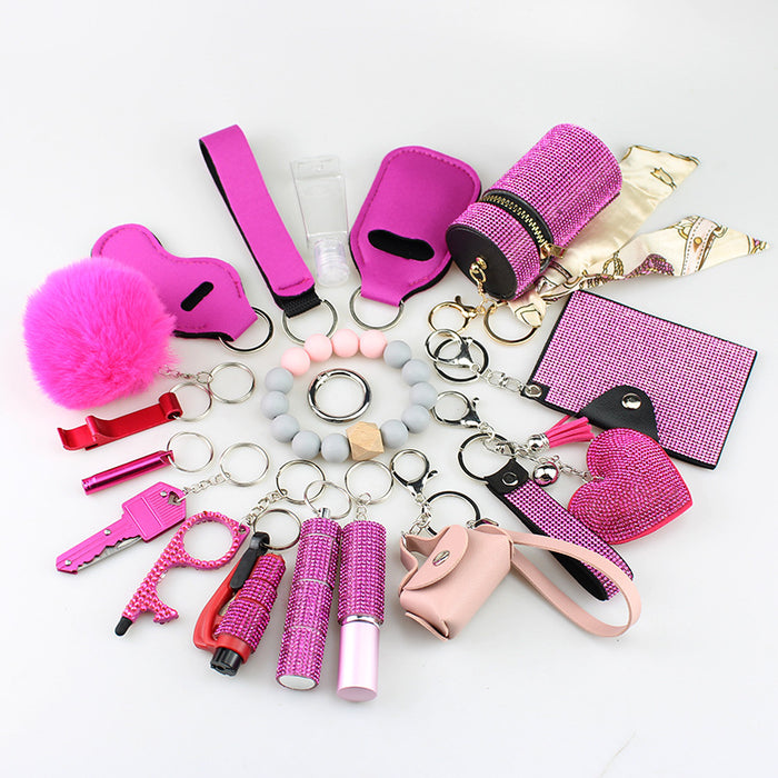 Wholesale Multifunctional Hanging Bag 19-piece Metal Keychain JDC-KC-TouMS034