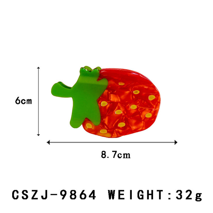 Wholesale Strawberry Clip Cartoon  Hair Clip Fruit Acetic Acid Shark Clip