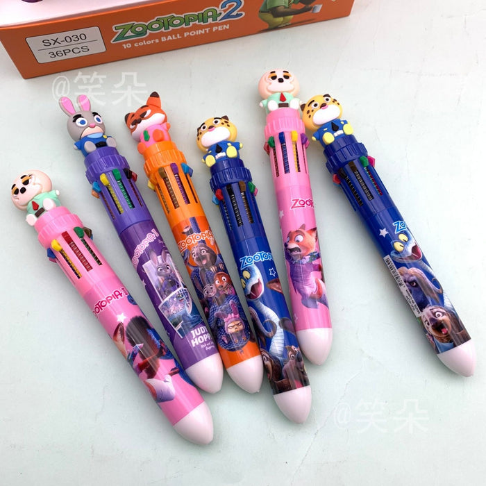 Wholesale Cute Cartoon 10-Color Clickable Ballpoint Pen