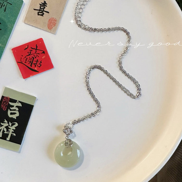 Wholesale New Fortune Peace Buckle Necklace with Fortune Character Pendant