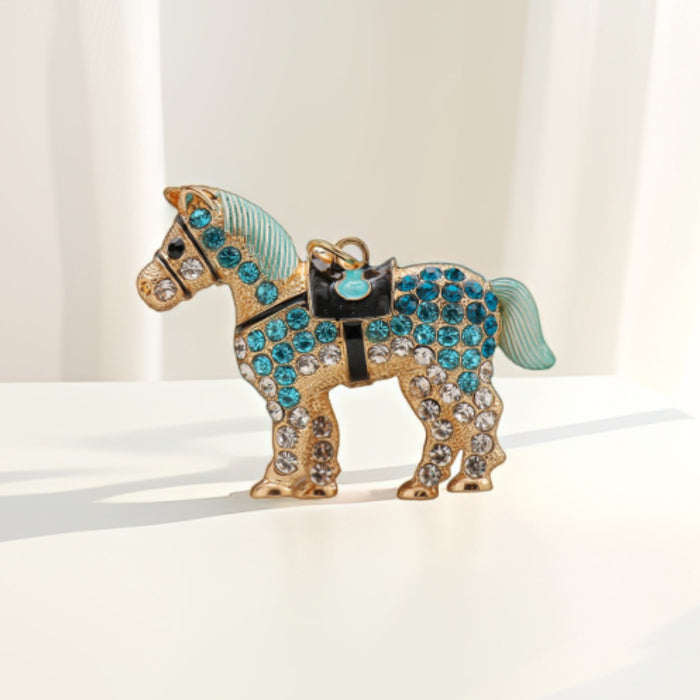 Wholesale Diamond Pony Keychain Alloy Animal Pendant Bag Key Pendant