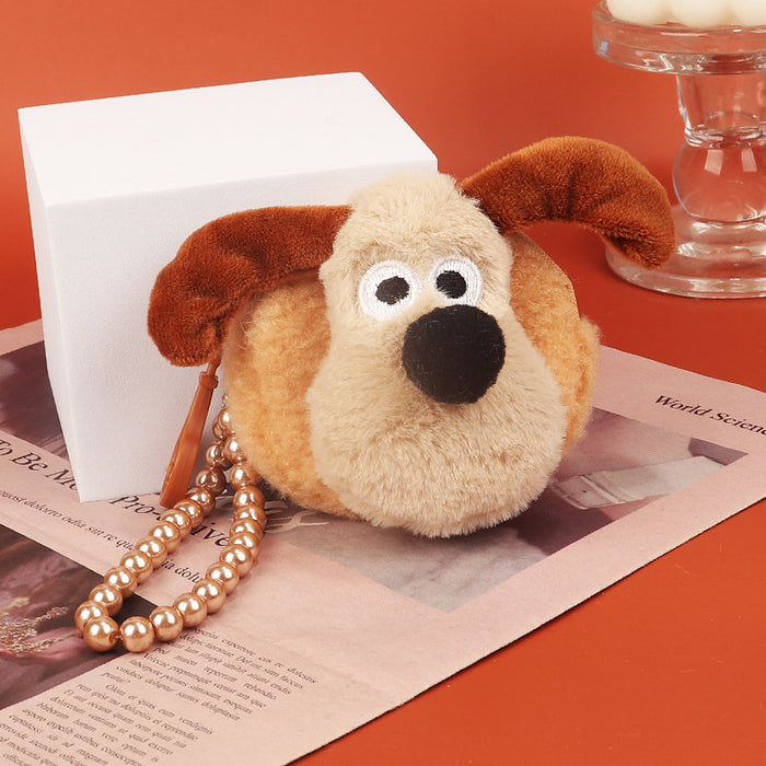 Wholesale Stylish Plush Animal Coin Purse With Bead Chain Cute Storage Bag For Earphones Street Style Fashion Accessory