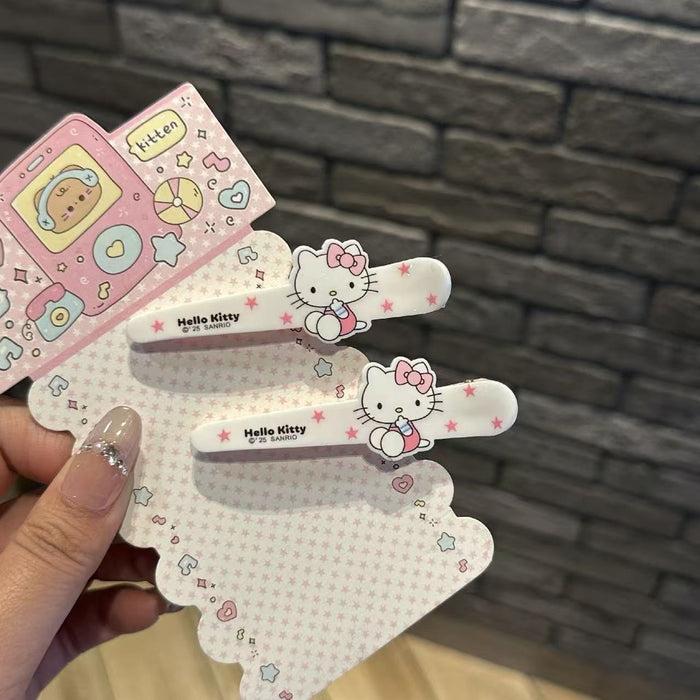 Wholesale Summer Fresh Blue Cat Long Hair Clip Duckbill Clip