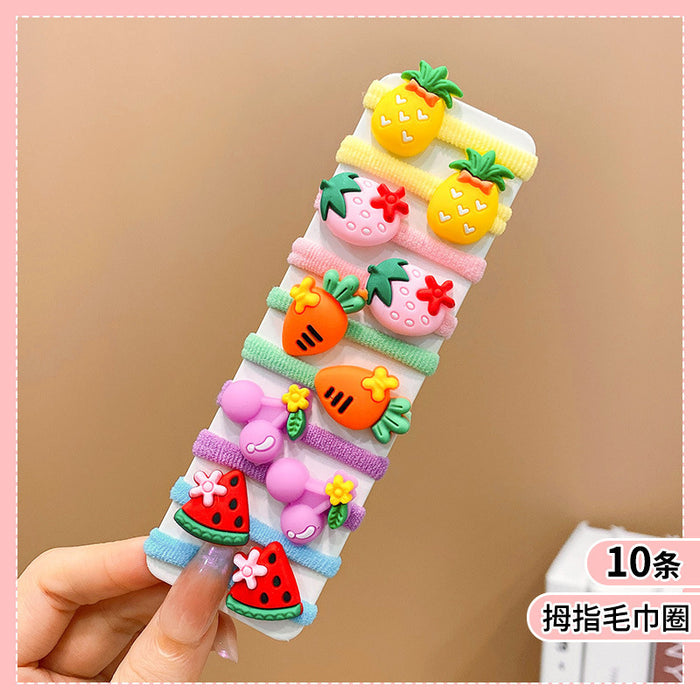 Wholesale Cute Cartoon Hair Ties for Kids Soft Elastic Everyday Styling Baby Hair Accessory
