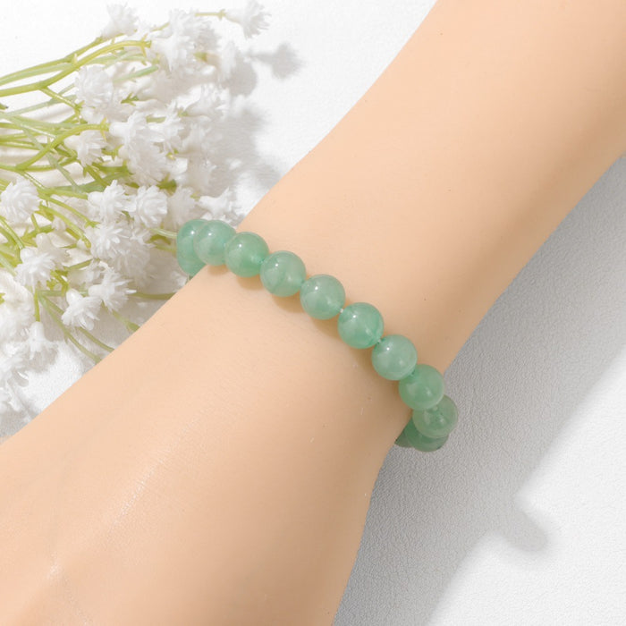 Wholesale 8mm stone bead bracelet with elastic cord a new design for couples