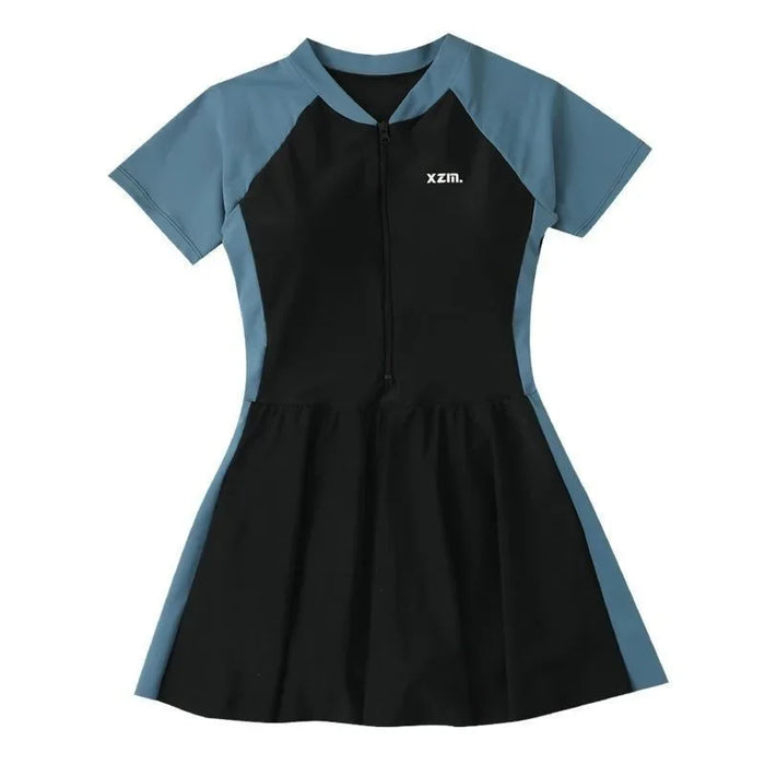 Wholesale Swimsuit one-piece flat leg pants, conservative one-piece hot spring swimsuit