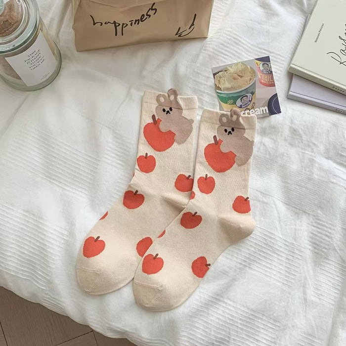 Wholesale Animal Socks Spring Versatile Mid Socks