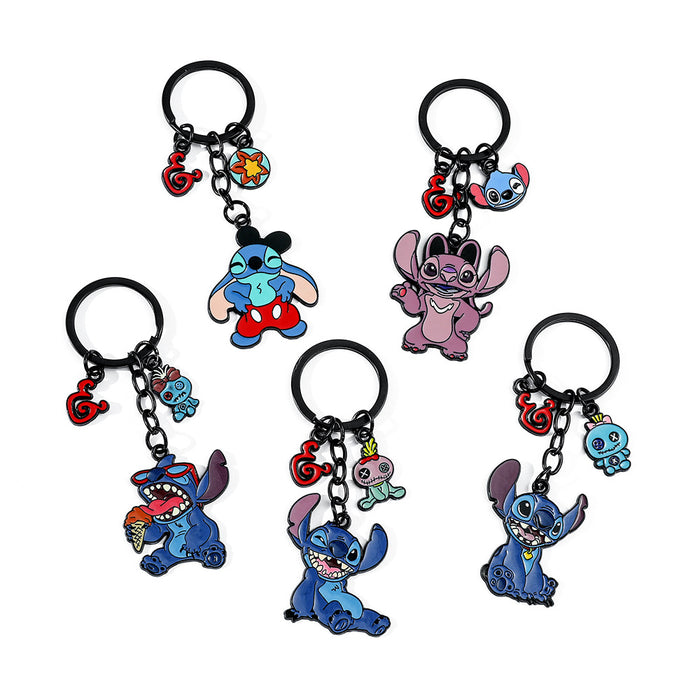 Wholesale Star Stitch Stitch Keychain Cartoon Stitch Doll Pendant Creative Couple Keychain JDC-KC-BS004