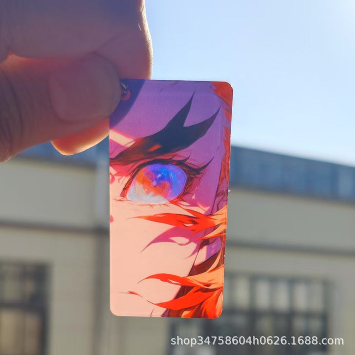 Wholesale Acrylic translucent card eye-glowing cartoon keychain pendant