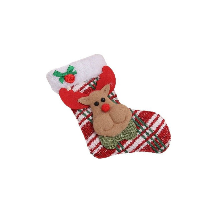 Wholesale Christmas stocking decoration props snowman elk old man stocking decoration Christmas tree pendant