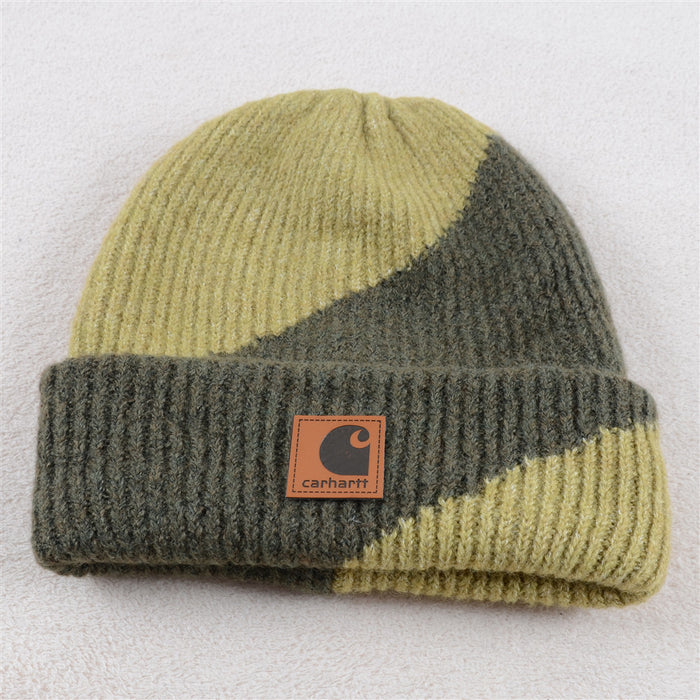Wholesale Color-blocked Soft Autumn and Winter Knitted Beanie (F) JDC-FH-KuT019