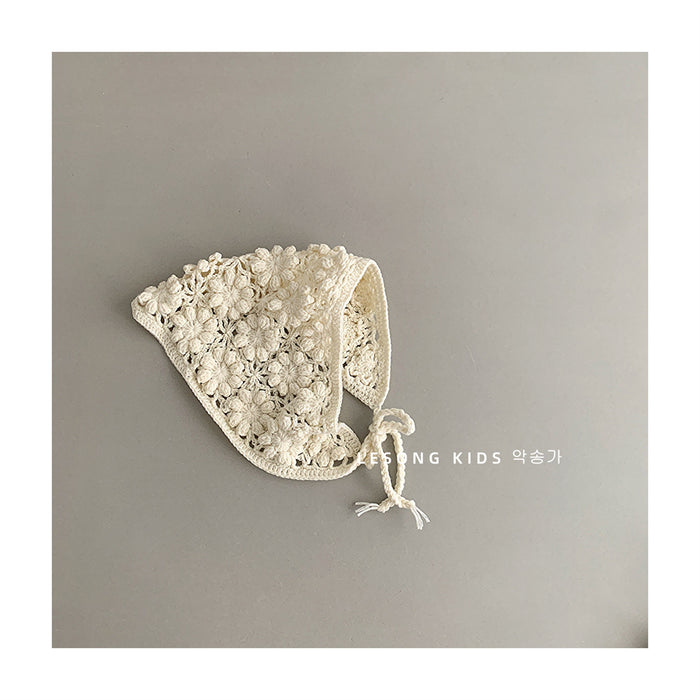 Wholesale Knitted Hollow Gook Triangle Hair Belt Children's Headscarf Cap Trendy