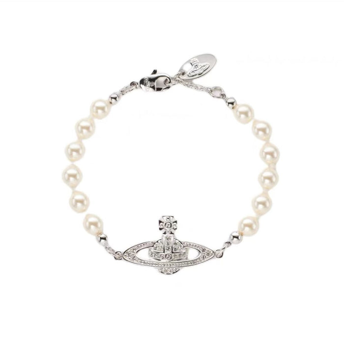 Wholesale Sparkling Diamond Classic Saturn Pearl Bracelet