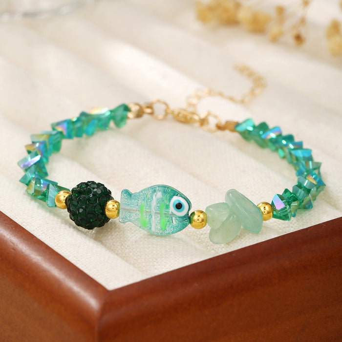 Wholesale Weaving Bracelet Glass Pendant Bracelet