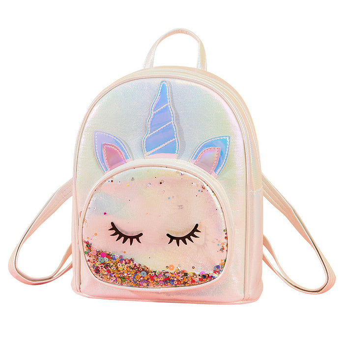 Wholesale Unicorn Shoulder Bag Children' s Fashion Cute Backpack Kindergarten Cartoon Small Schoolbag Environmental Protection Material