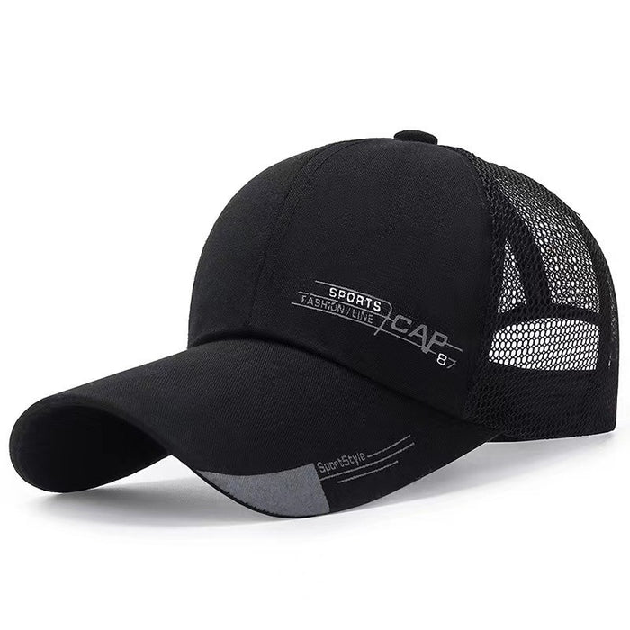 Wholesale Summer Mesh Breathable Long Eave Sunshade Baseball Cap Men's  CAP Half Mesh Large Eave  Hat