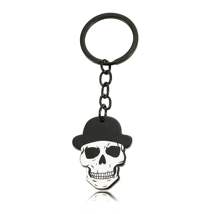 Wholesale Skull Earrings Halloween Exaggerated Bow Ghost Head Keychain