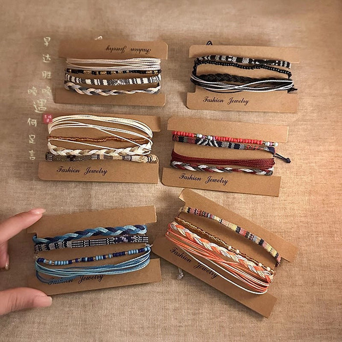 Wholesale Woven rope bracelet for women, hand rope for students, layered bracelet accessories