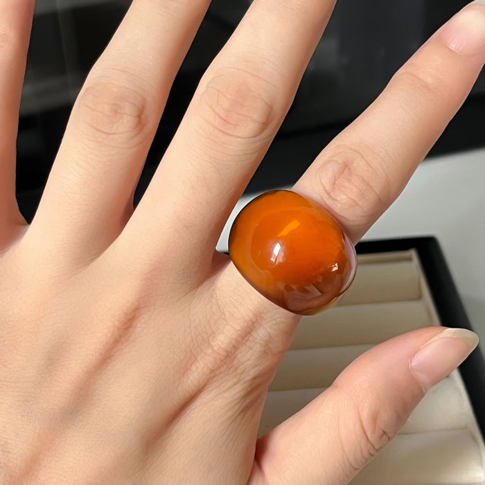 Wholesale Transparent  Resin Ring Women's  Finger Ring