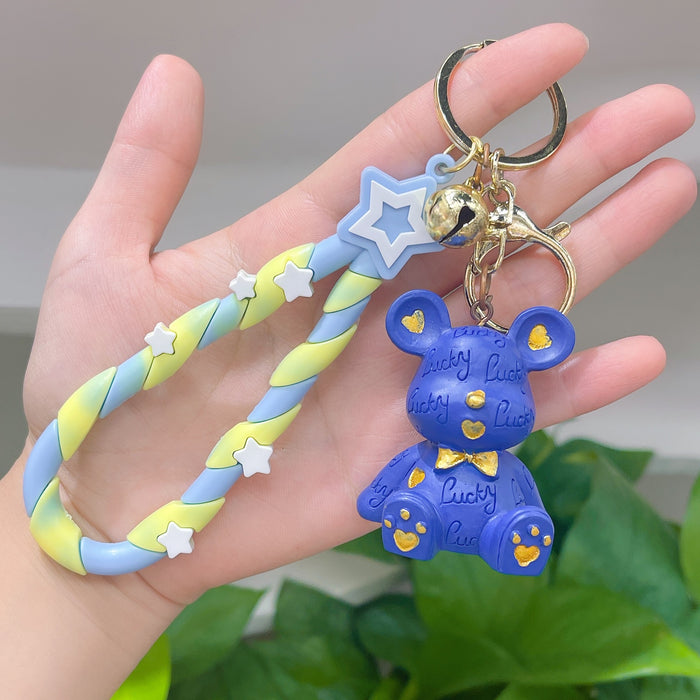 Wholesale Cartoon Cute Bear Resin Keychains JDC-KC-MRan007