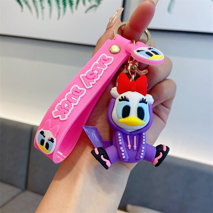 Wholesale Cartoon sweater sitting posture Keychain Car bag pendant cute doll