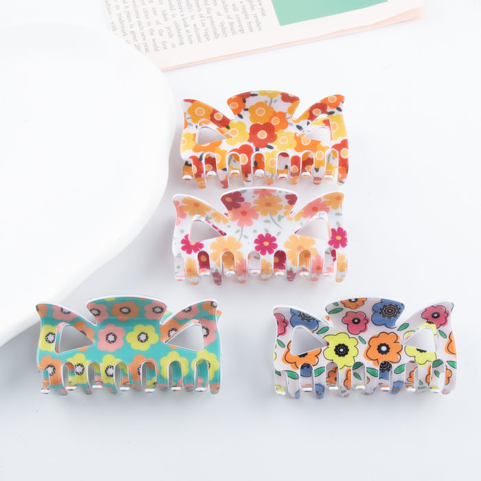 Wholesale Bow-Shaped Flower Pattern Hair Clip