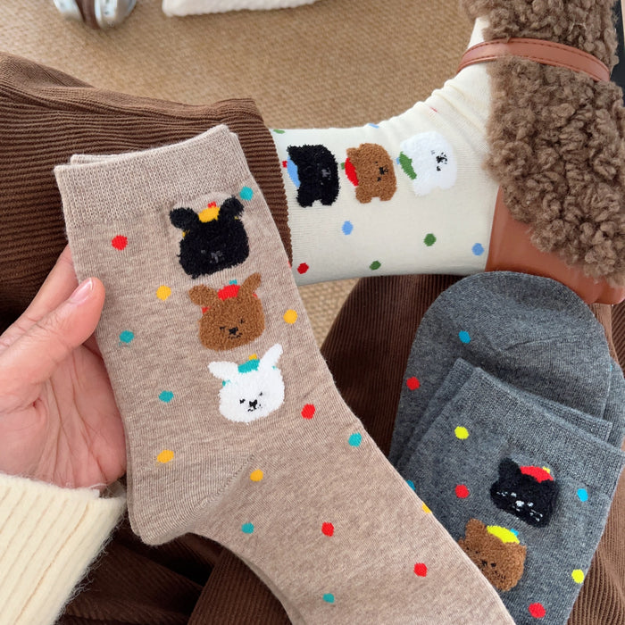 Wholesale Cute socks, mid length socks, long socks, cartoon polka dot socks, short socks