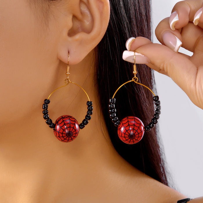Wholesale Versatill Pumpkin Ghost Crystal Rice Bead Earrings for Women