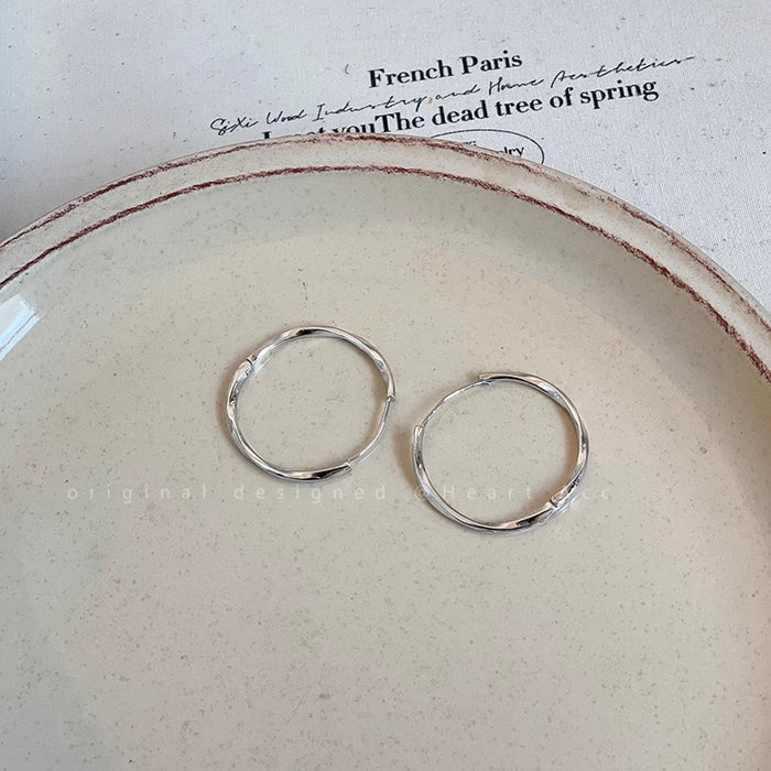 Wholesale S925 Silver Needle Geometric Hoop Earrings Ear Jewelry