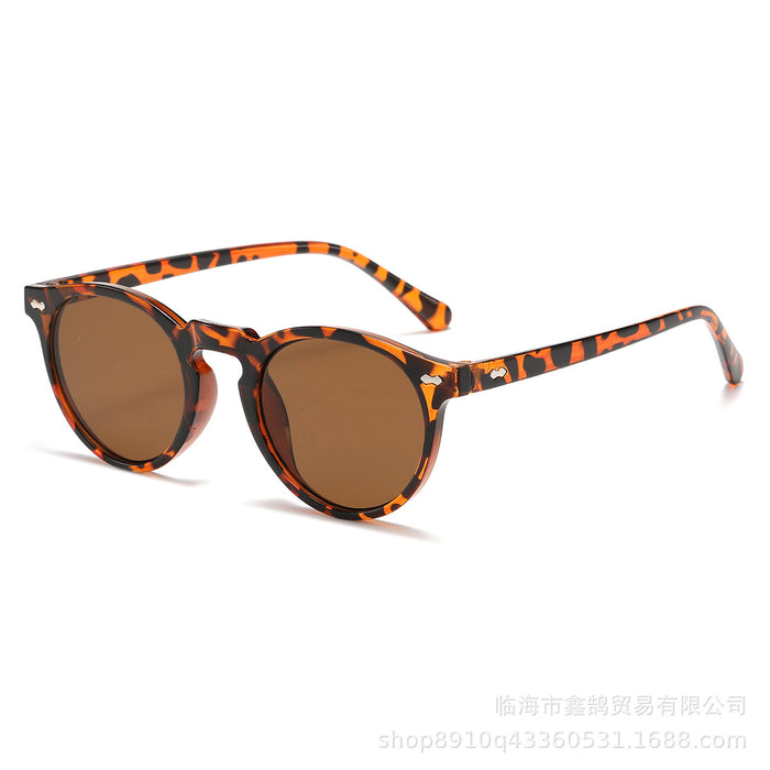 Wholesale Literary retro glasses, round fashionable rice nail sunglasses, polarized sunglasses