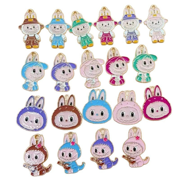 Wholesale 10pcs Little Rabbit Accessories: Earrings and Keychain Pendant
