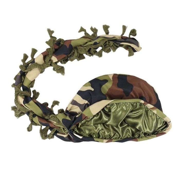 Wholesale Camouflage printed headscarf hat, men's and women's street trend pullover hat color