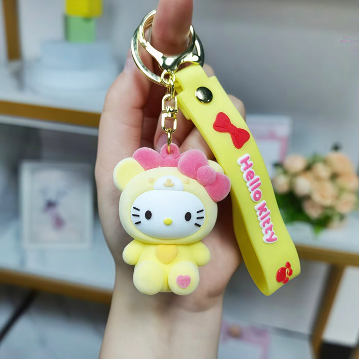 Wholesale Cute Cartoon Cat Keychain Metal Attachment Fashion Accessory MOQ≥2