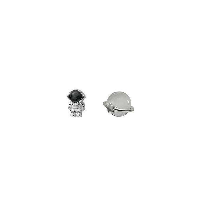 Wholesale Earrings Sterling Silver Asymmetric Opal Planet Earrings JDC-ES-MJiang002