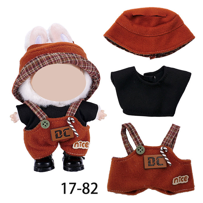 Wholesale Only Clothes Character Pattern Overalls Set doll clothes