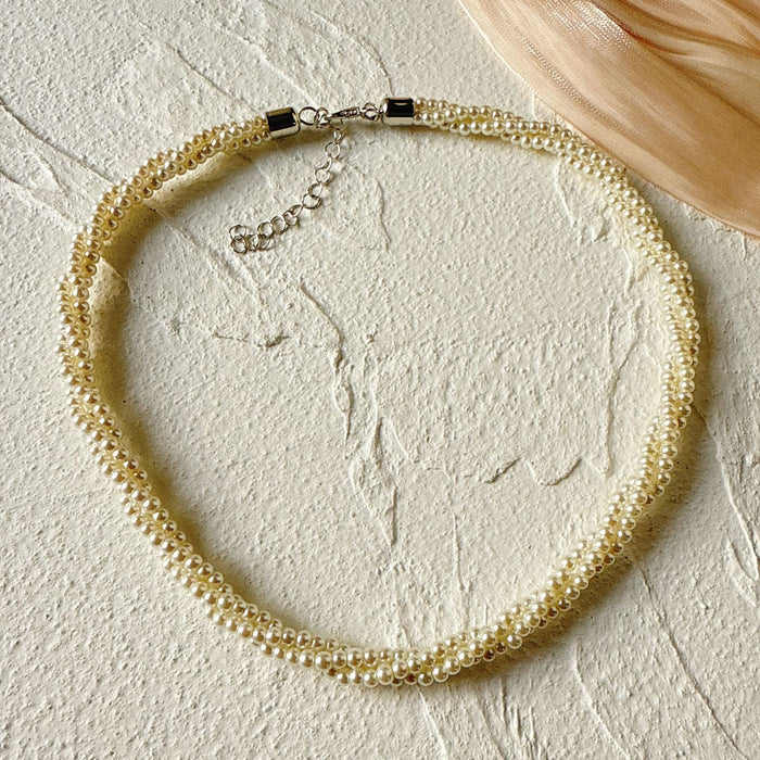 Wholesale Baroque Pearl Necklace for Women Multi-Layered Twist Clavicle Chain, Bestie Necklace