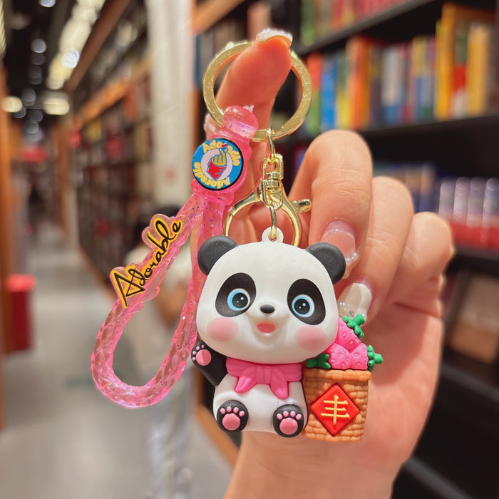 Wholesale panda key chain pendant bag key chain small pendant