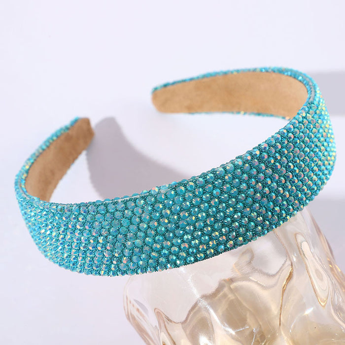 Wholesale Women' s fashionable and versatile diamond headband dopamine color headband