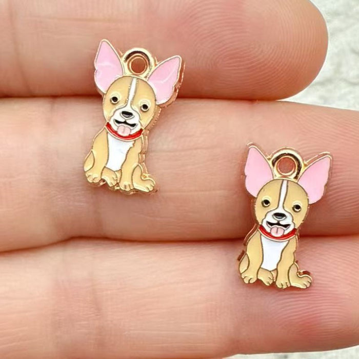 Wholesale 1 PCS Alloy colorful enamel animal DIY charm