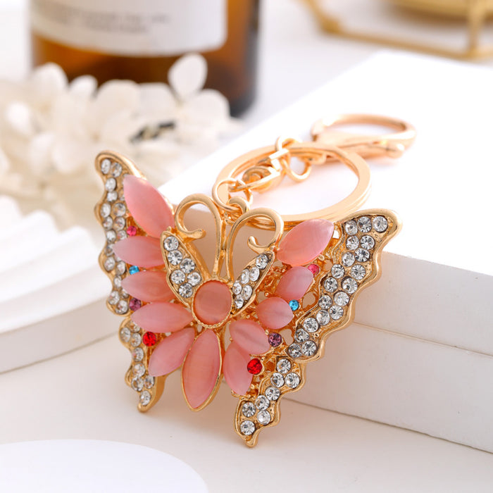 Wholesale Butterfly Full Diamond Alloy Keychain JDC-KC-HongT002